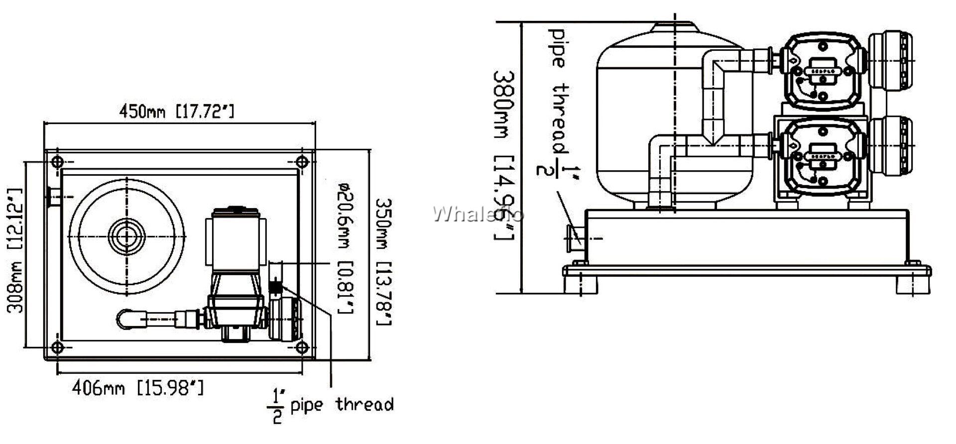 8L tank with double pressure pump